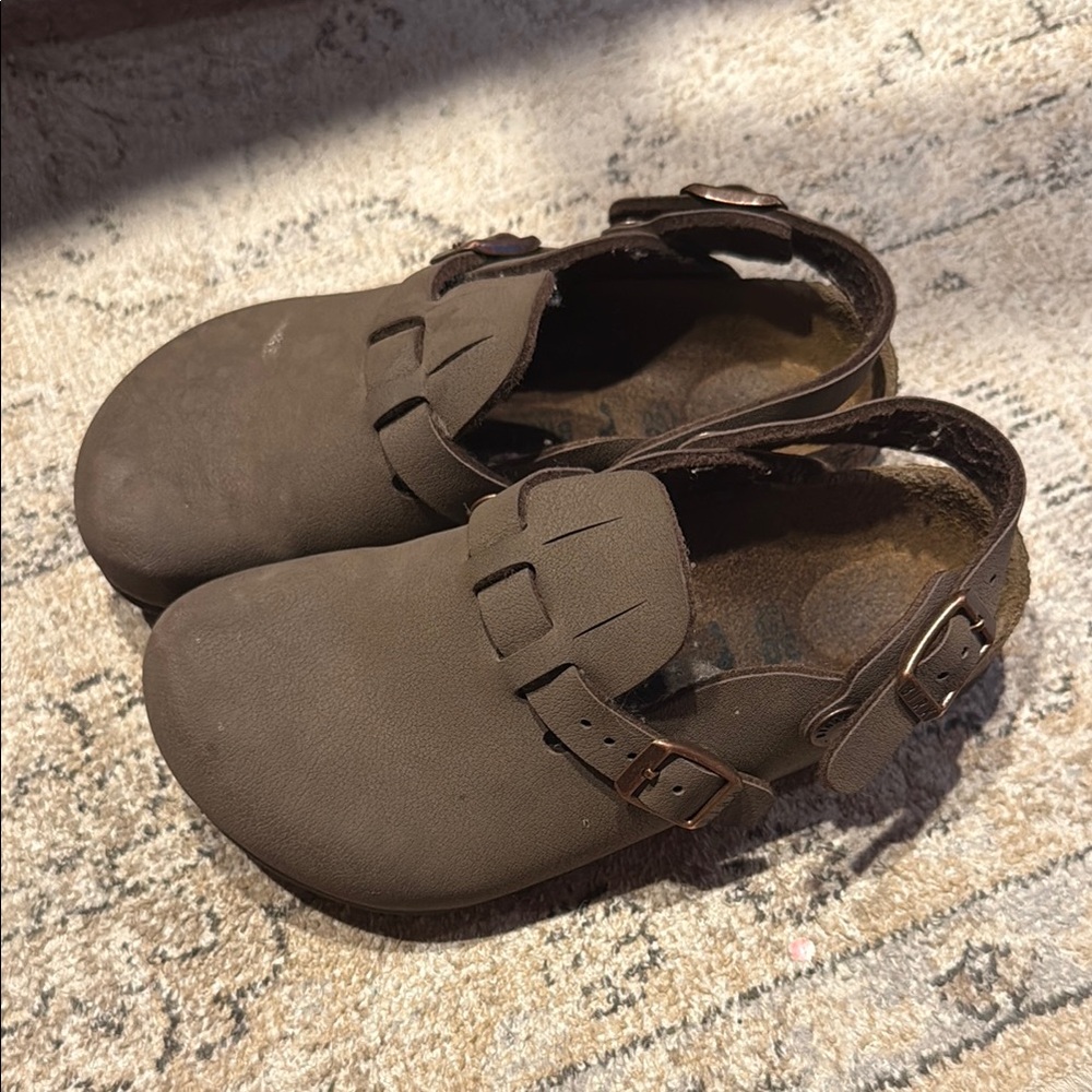 Brown Kids Shoes with Buckle
